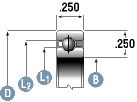 Type C Radial Contact Bearing Cross-section