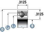 Type C Radial Contact Bearing Cross-section