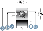 Type A Angular Contact Bearing Cross-section