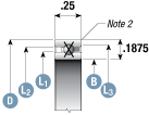 Type X Four-point Contact Bearing Cross-section