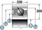 Type A Angular Contact Bearing Cross-section