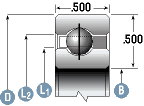 Type C Radial Contact Bearing Cross-section