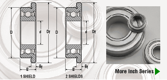 Inch Series Radial Flanged Shielded Miniature Bearings